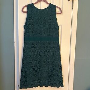 LOFT Teal Lace Mini Dress